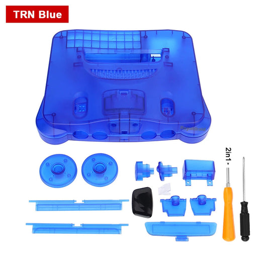 N64 Replacement Console Shell Housing Translucent Blue Nintendo 64