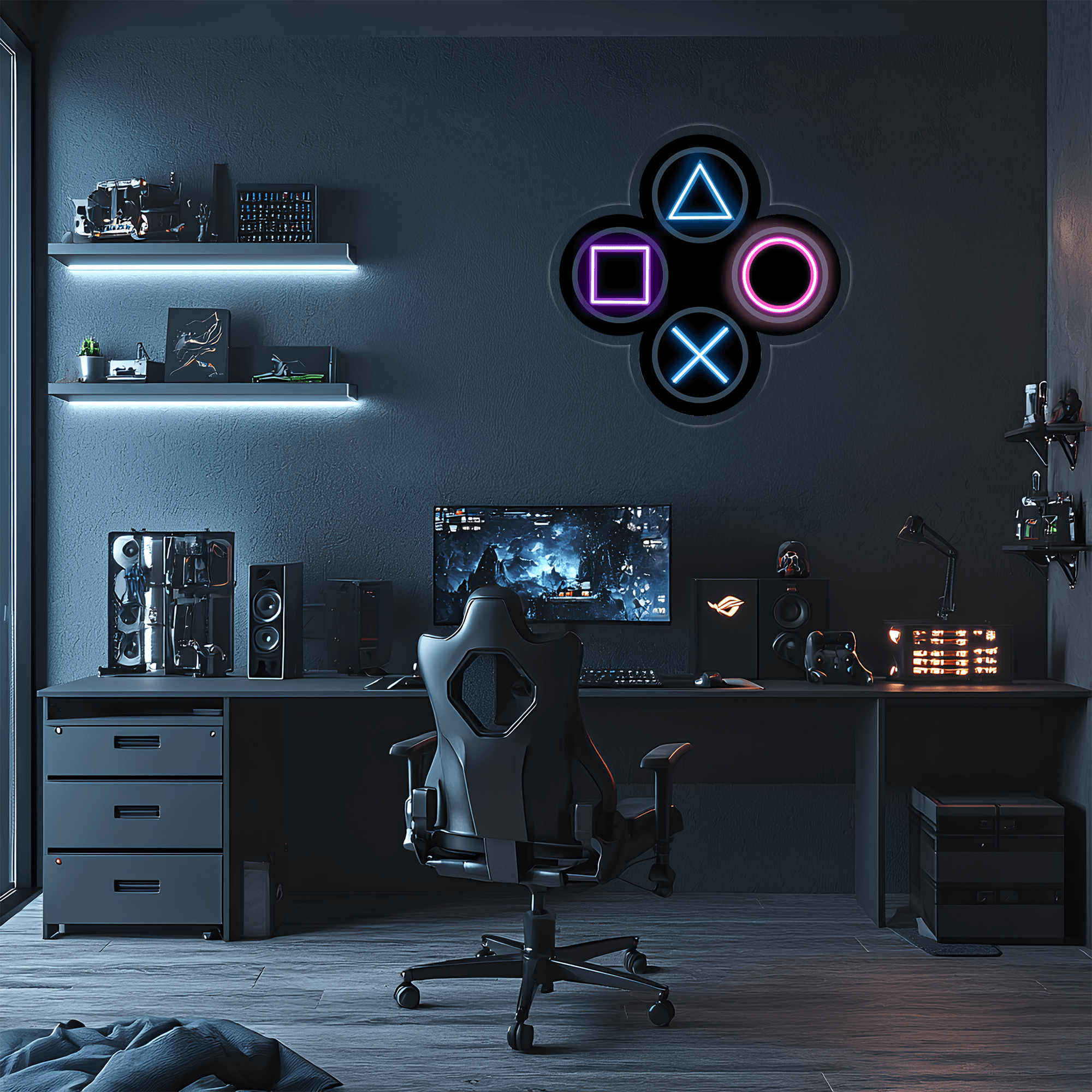 Gamer Plexiglass Neon Art, Gamer Neon Sign, Neon Light Sign, Neon Wall Art