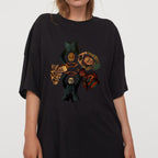 "Horror Friends" Halloween T-Shirt - Iconic Serial Killers Graphic Tee, Y2K Nostalgia Apparel