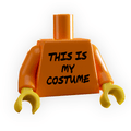 Halloween This is My Costume Minifig Torso made using LEGO parts - 