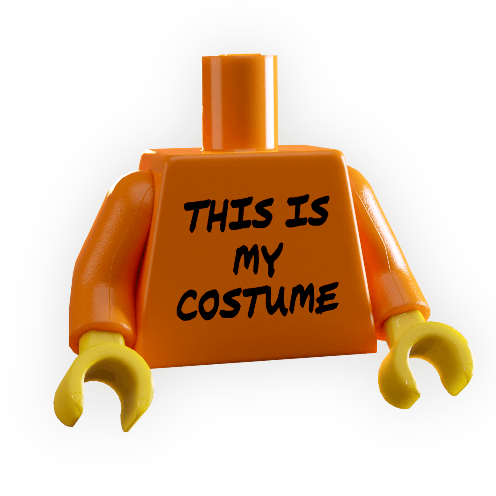 Halloween This is My Costume Minifig Torso made using LEGO parts - 