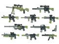 Modern U.S. Weapons Pack - Green and Black - Mil-Blox