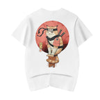 YeT017 Ninja Cat Tee - White / S