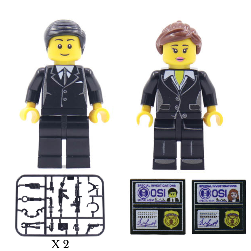 OSI Agent Attire Figure - Male and Female Set - Mil-Blox