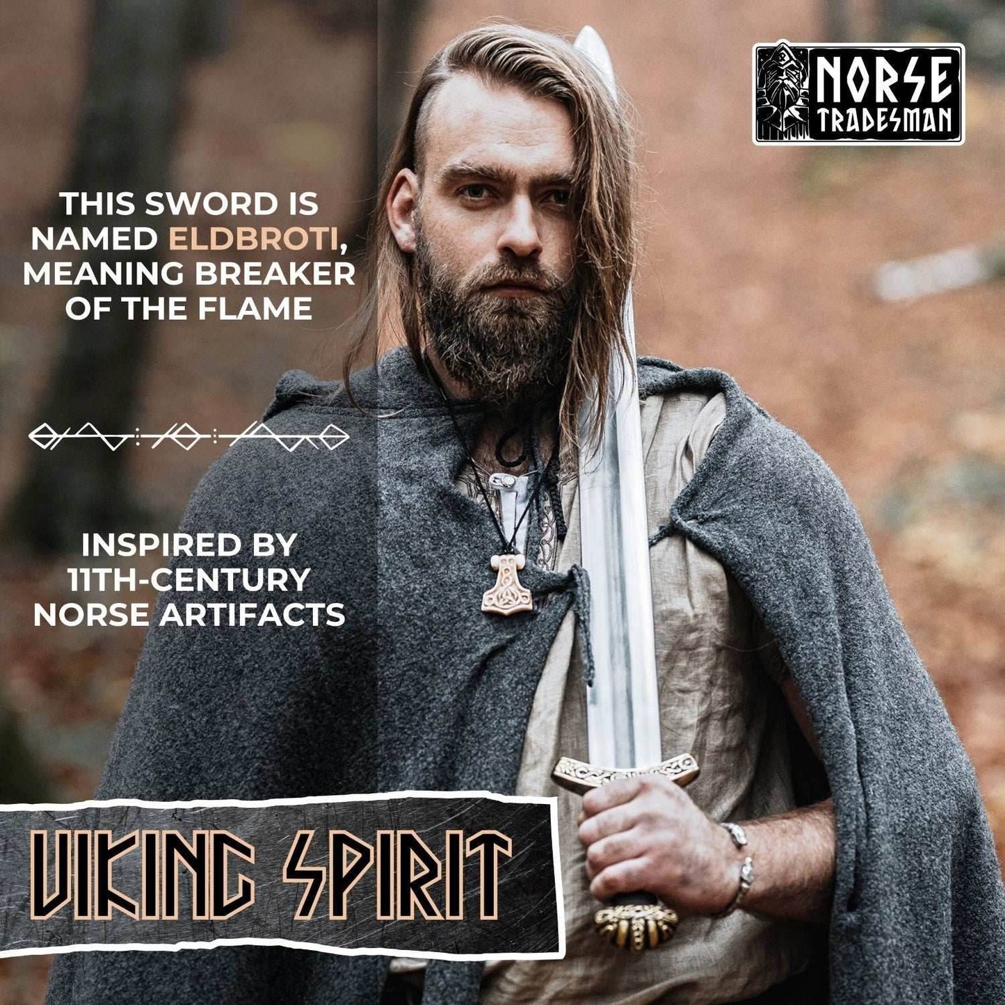 Spring Steel Viking Sword - Eldbroti - 