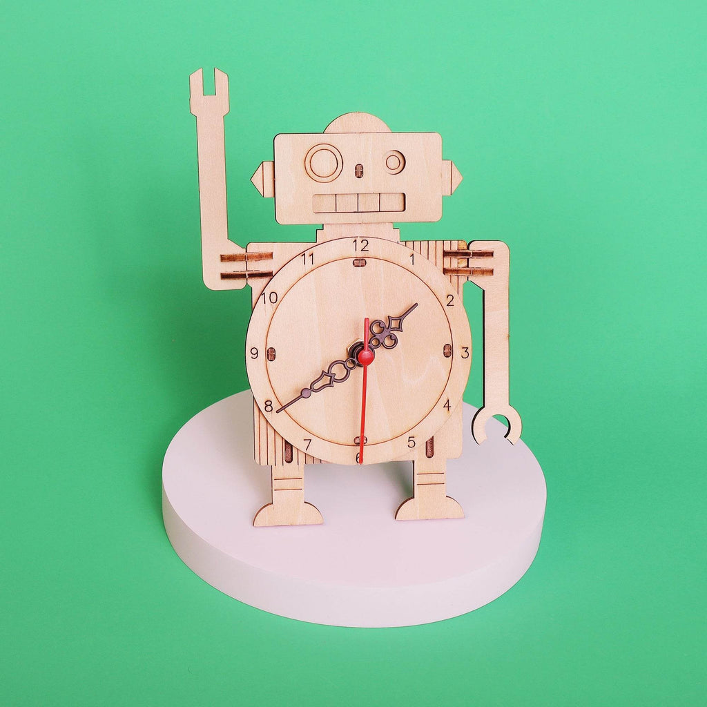 Robot Clock DIY Kit, Educational STEM Toy - 