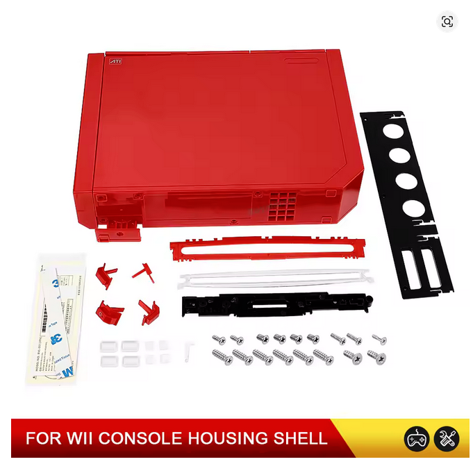 Nintendo Wii Replacement Shell Housing Case Blue Transparent Red