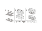 Large Adjustable Multi-Level Display Box - Grey - Mil-Blox