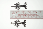 Tiny Fairy Door Medieval Strap Hinge with Bronze Finish - Set of 2