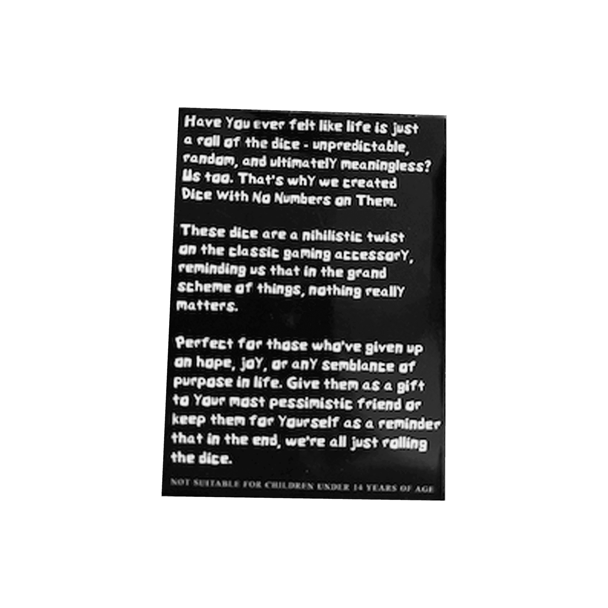 Dice With No Numbers On Them - 