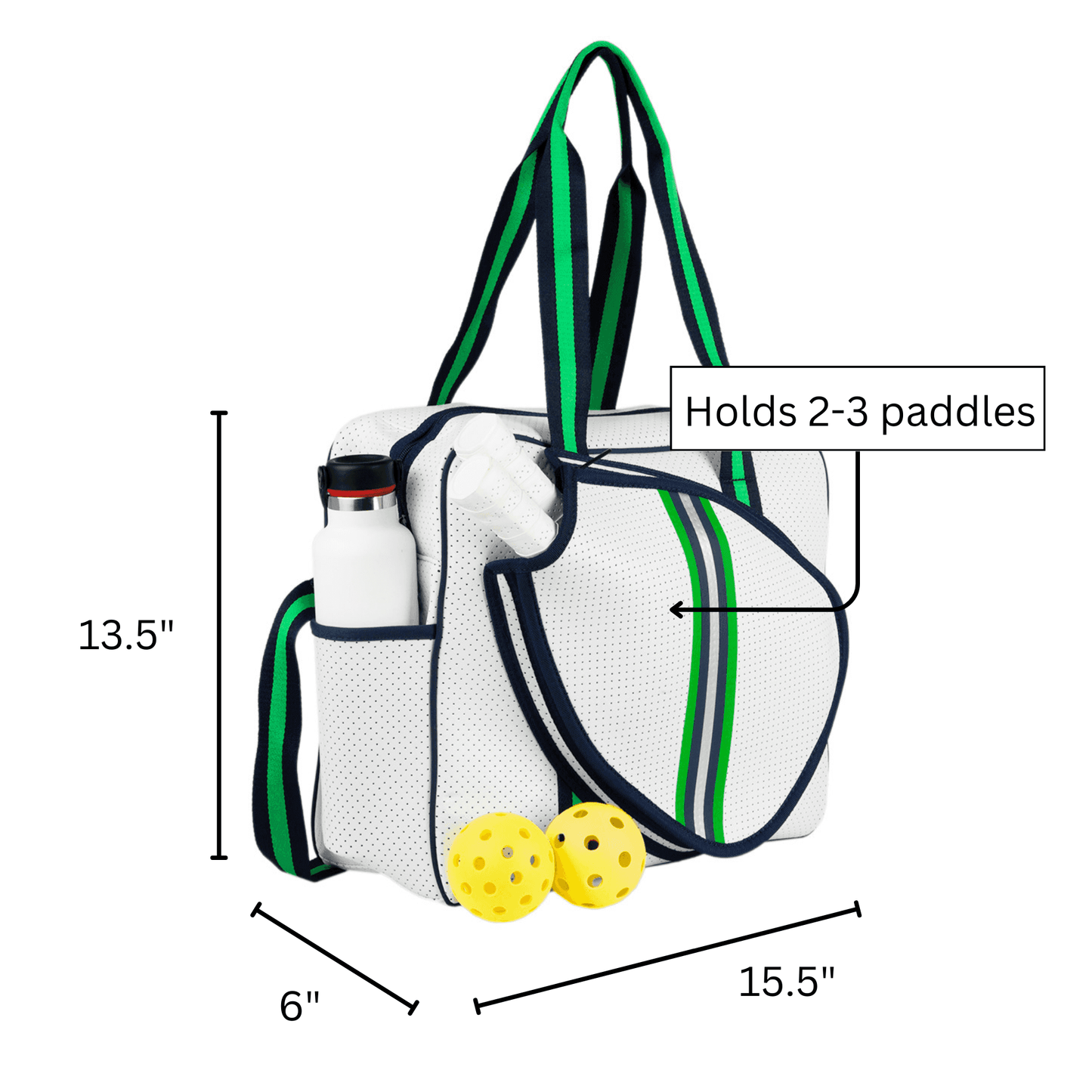 Brooklyn Pickleball Bag - Greenwich Green stripe