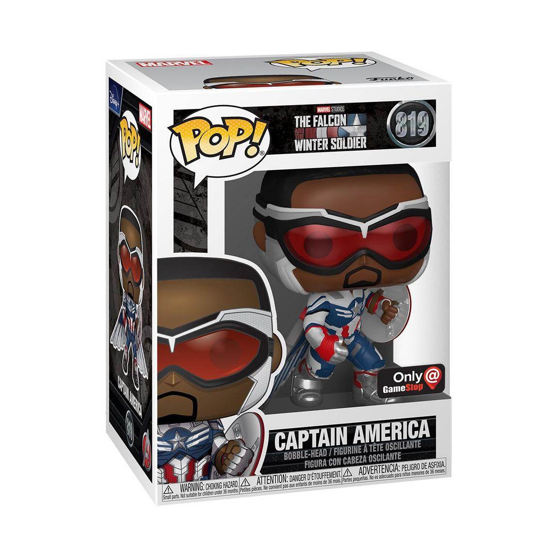 Funko Pop! Marvel: The Falcon and the Winter Soldier - Captain America Action Pose GameStop Exclusive - 