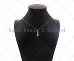 Gold Filled CZ Micro Pave Rocket Shape Pendant, 18K Gold Filled Rocket Charm, Necklace Bracelet Charm Pendant, 8x21mm, Sku#Y449