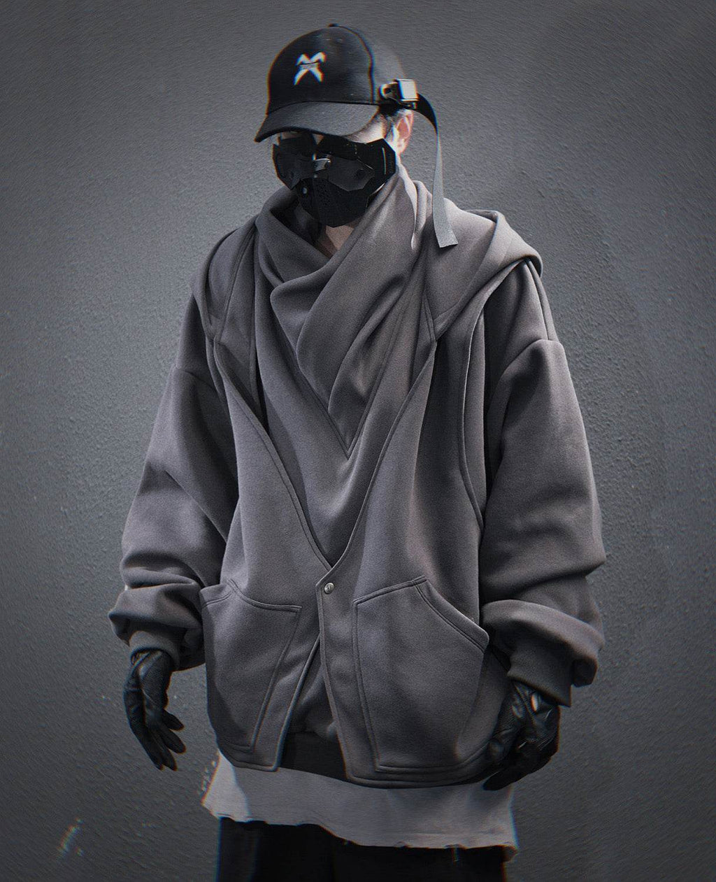 HiH57 Grey Assassin Hoodie - M