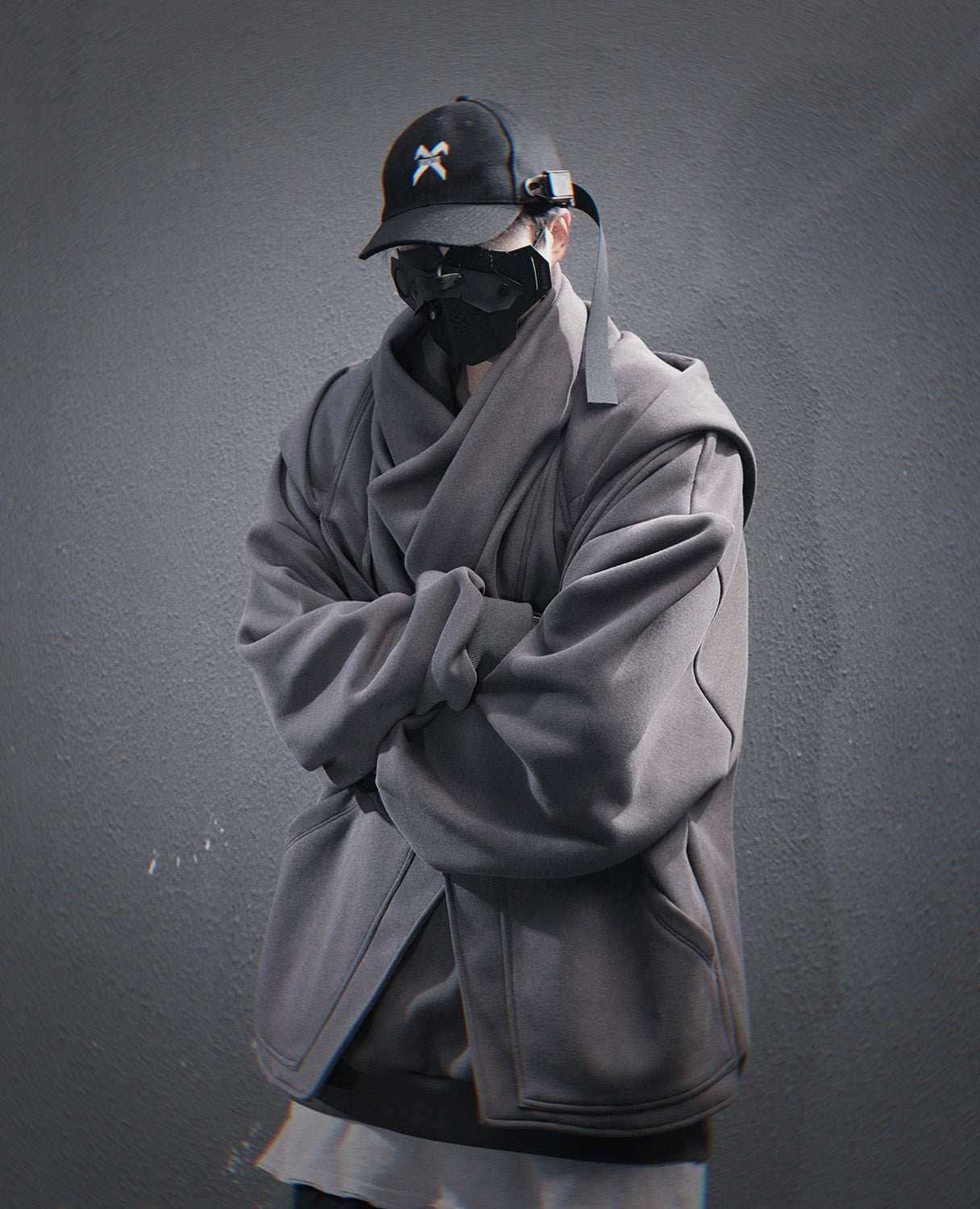 HiH57 Grey Assassin Hoodie - M