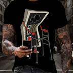 Game Controller Graphic Shirt for Men – Plus Size Streetwear Tee