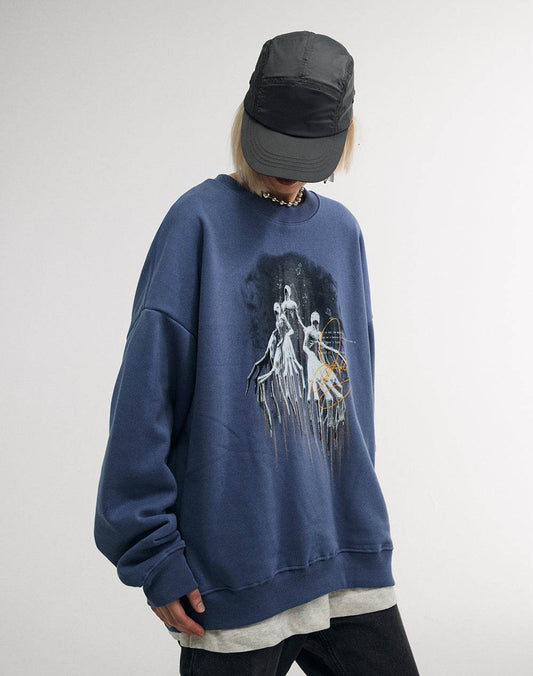 Evolving Human Race Sweater - Blue / S