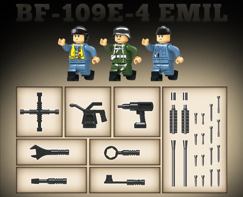 WWII - German BF-109E-4 Emil - Mil-Blox