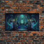 Fantasy wall art, canvas print, magical forest, fantasy landscape art, ready to hang wall art - 10x20 Inches / Gallery Wrap Canvas - Ready To Hang