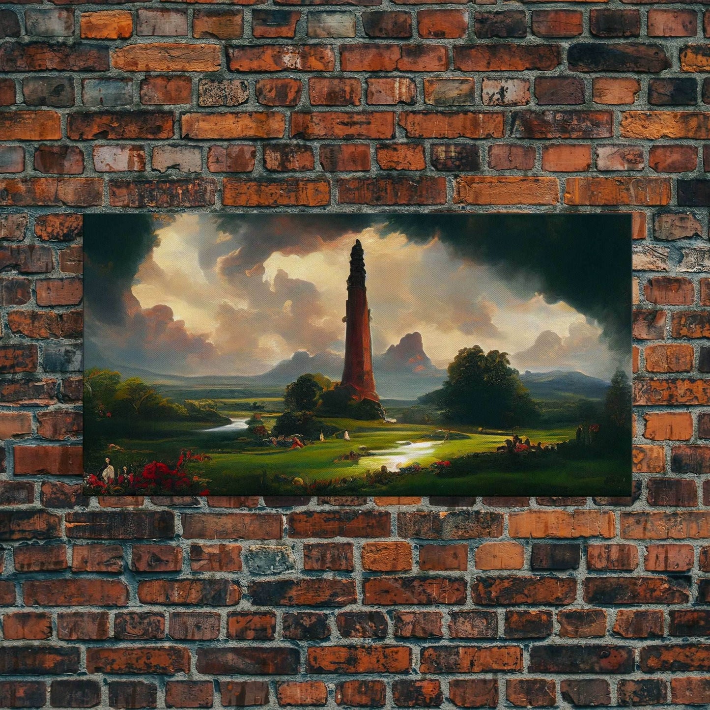 Dark Tower, High Fantasy Art Canvas Print, unique wall art, fantasy concept art - 10x20 Inches / Gallery Wrap Canvas - Ready To Hang