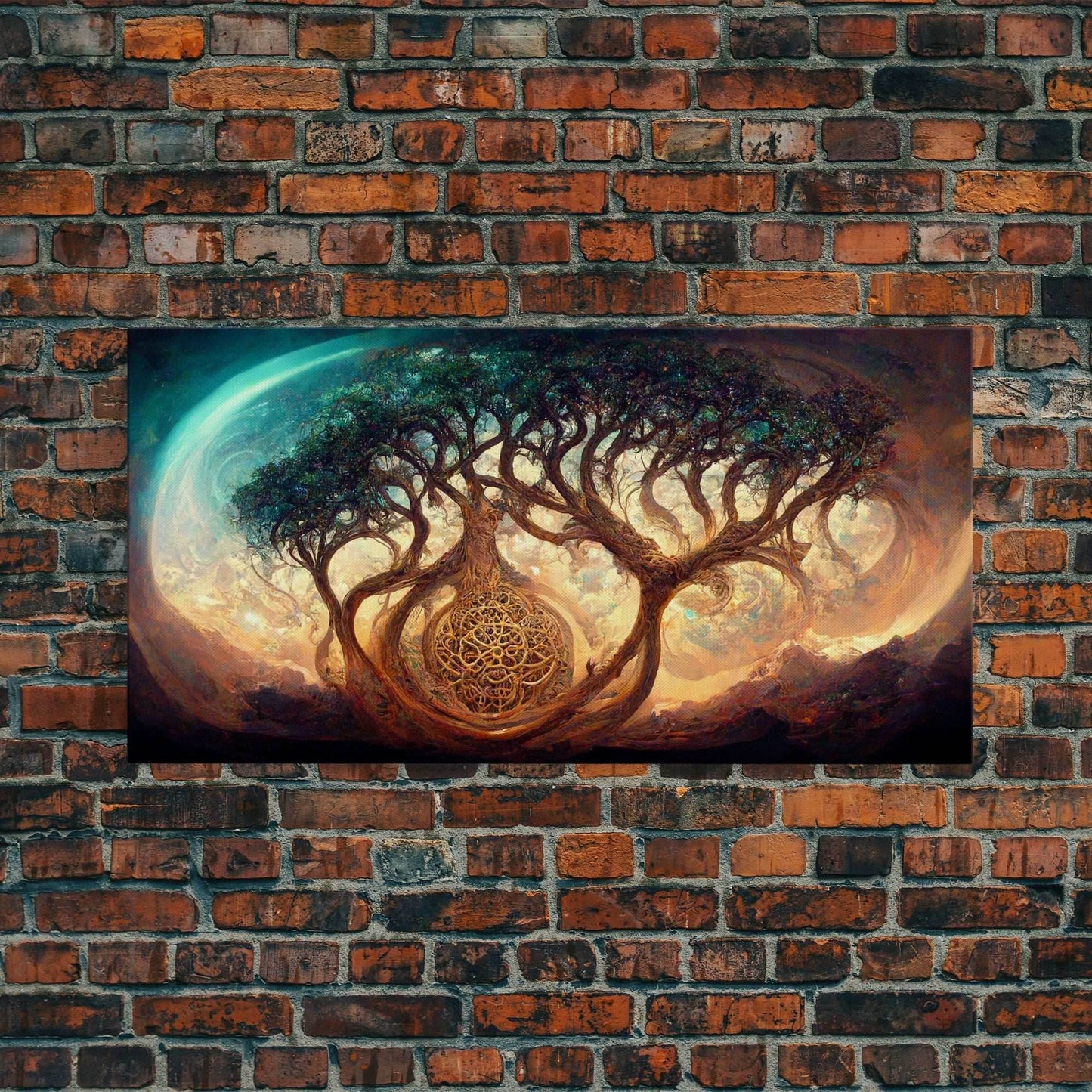 Gaia, norse mythology, canvas print, high fantasy art - 10x20 Inches / Gallery Wrap Canvas - Ready To Hang
