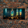 Miniature world in a bottle canvas print, high fantasy wall art, magical wall art, ready to hang wall art - 10x20 Inches / Gallery Wrap Canvas - Ready To Hang