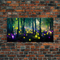 Magical forest with fairies canvas print, fantasy art, cool wall art, dorm art, ready to hang wall art - 10x20 Inches / Gallery Wrap Canvas - Ready To Hang