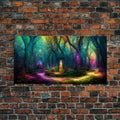 Beautiful Fantasy wall art, canvas print, magical forest, fantasy landscape art, ready to hang wall art - 8x12 Inches / Gallery Wrap Canvas - Ready To Hang