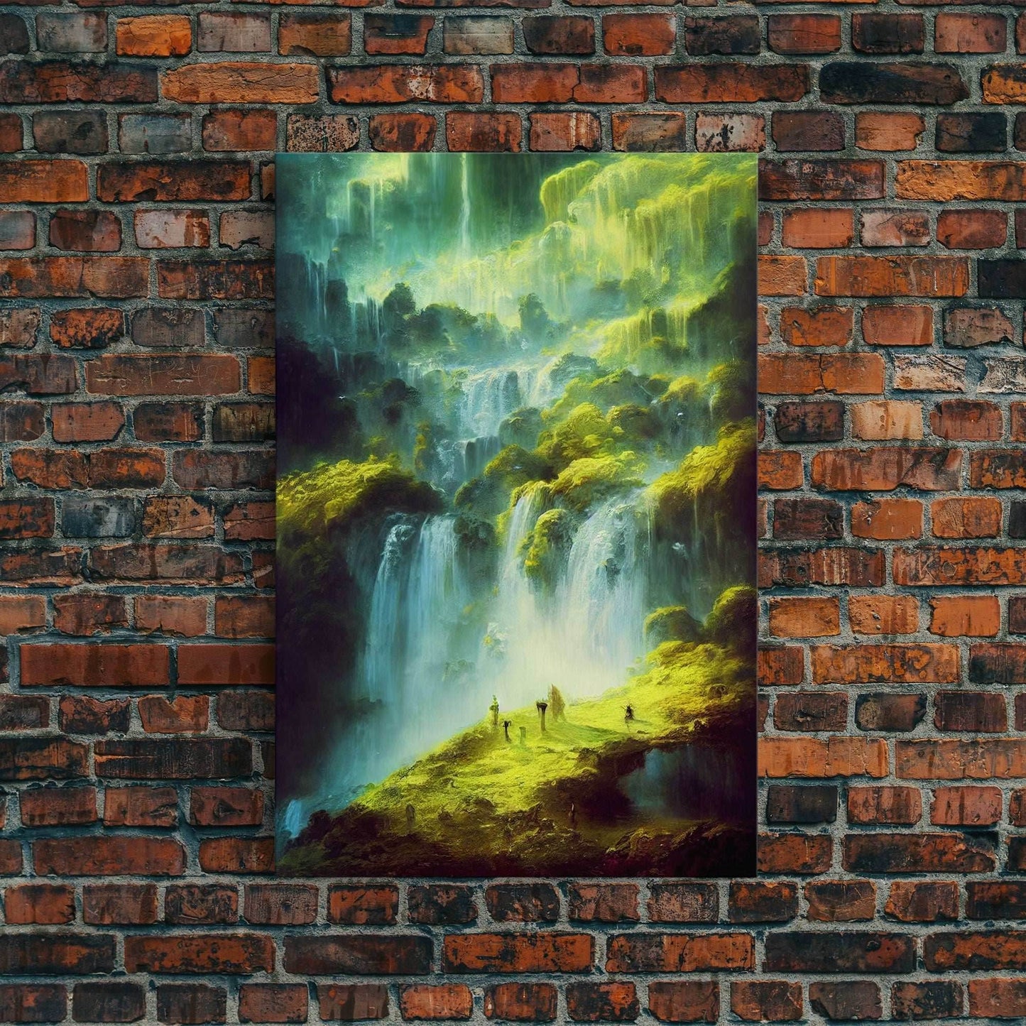 High Fantasy RPG concept art, Fantasy Landscape, Framed Canvas Print, Ready To Hang Framed Wall Art, Living Room Wall Decor - 8x12 Inches / Gallery Wrap Canvas - Ready To Hang