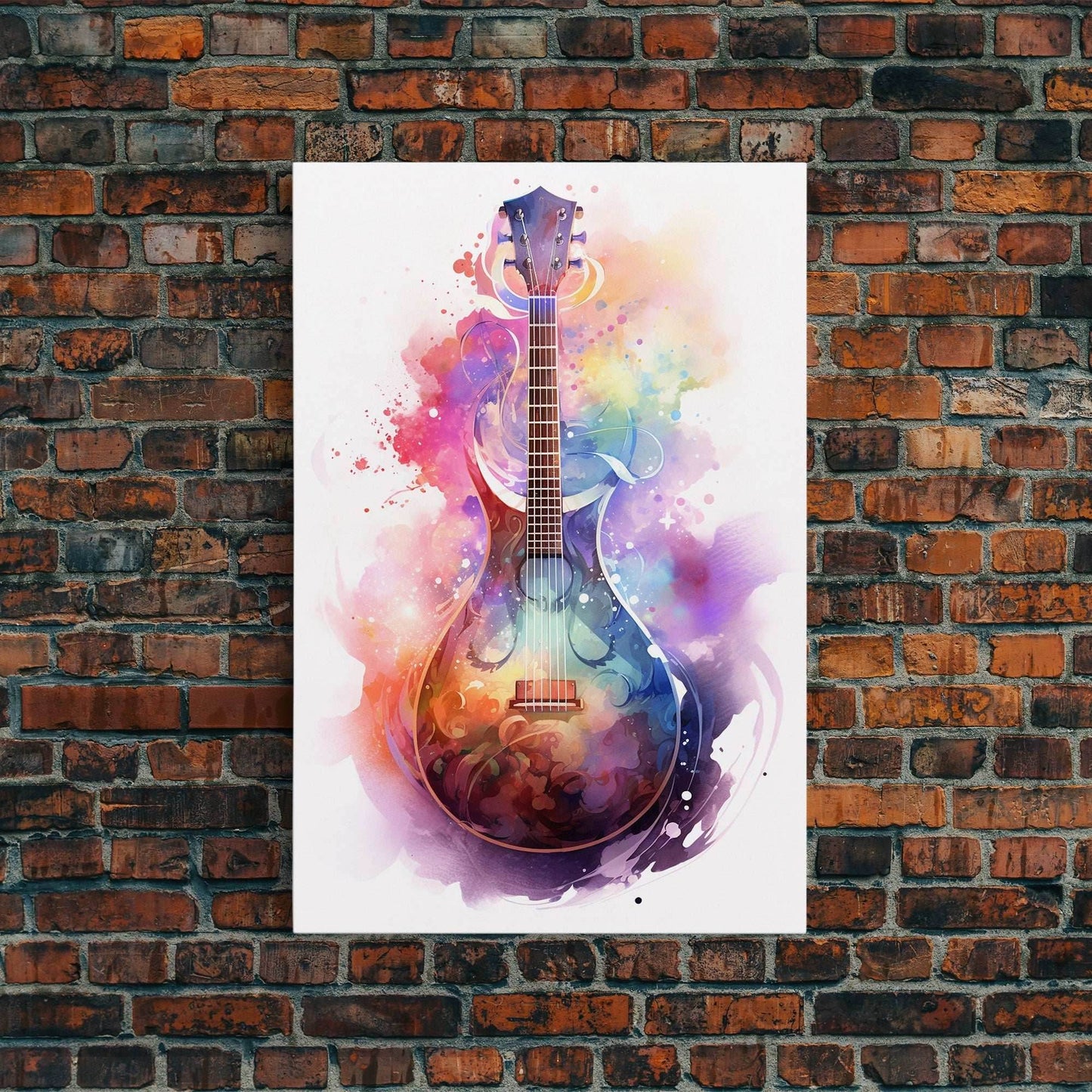 Lute Art, Stringed Instrument Print, Framed Canvas Art, Fantasy Decor, Art / Gift For The Bard Player - 8x12 Inches / Gallery Wrap Canvas - Ready To Hang