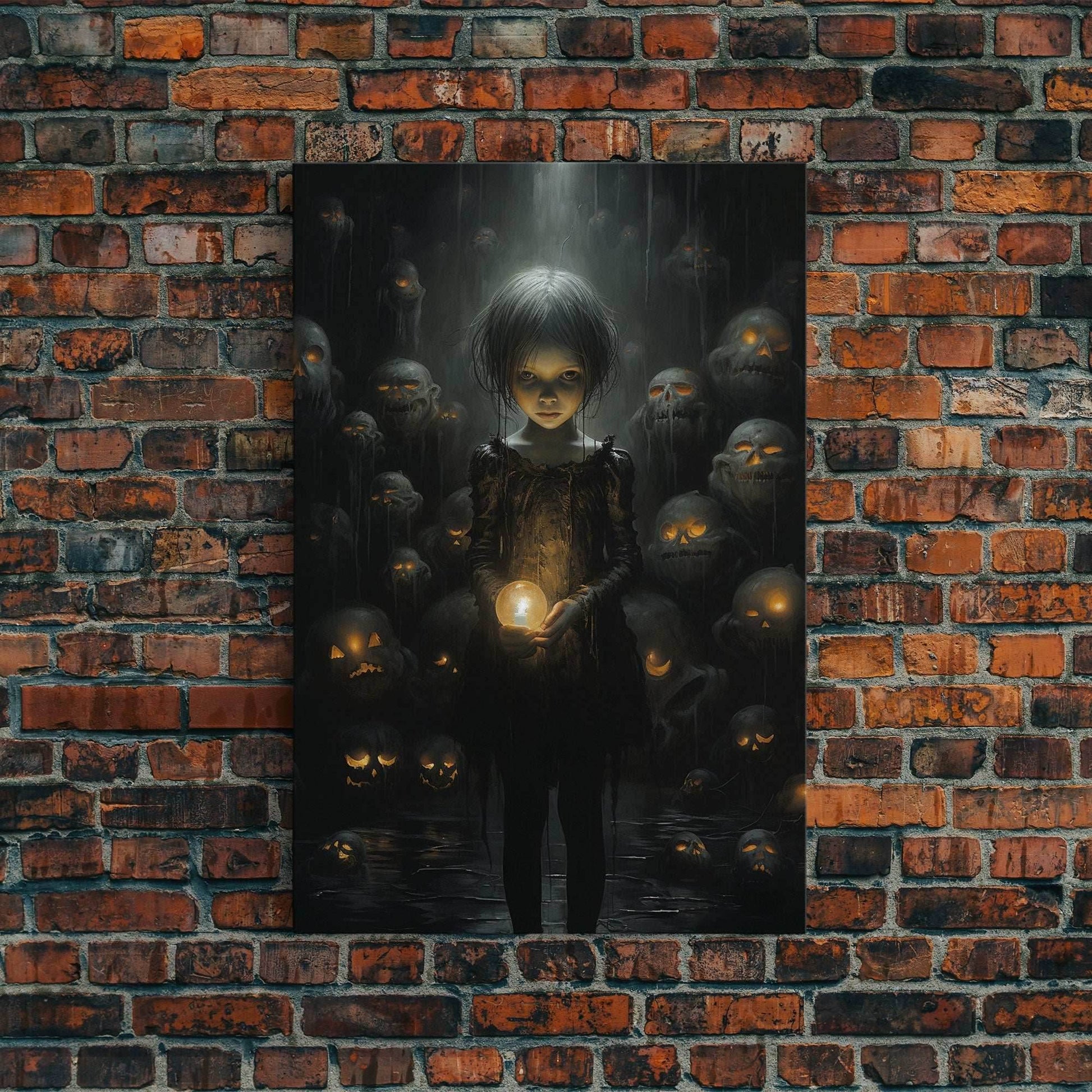 Dark Fantasy Art, Spooky Decor, Goth Decor, Canvas Print, Wall Art, Vertical Print, Dark Wall Art, Video Game Art, Gaming Wall Decor - 8x12 Inches / Gallery Wrap Canvas - Ready To Hang