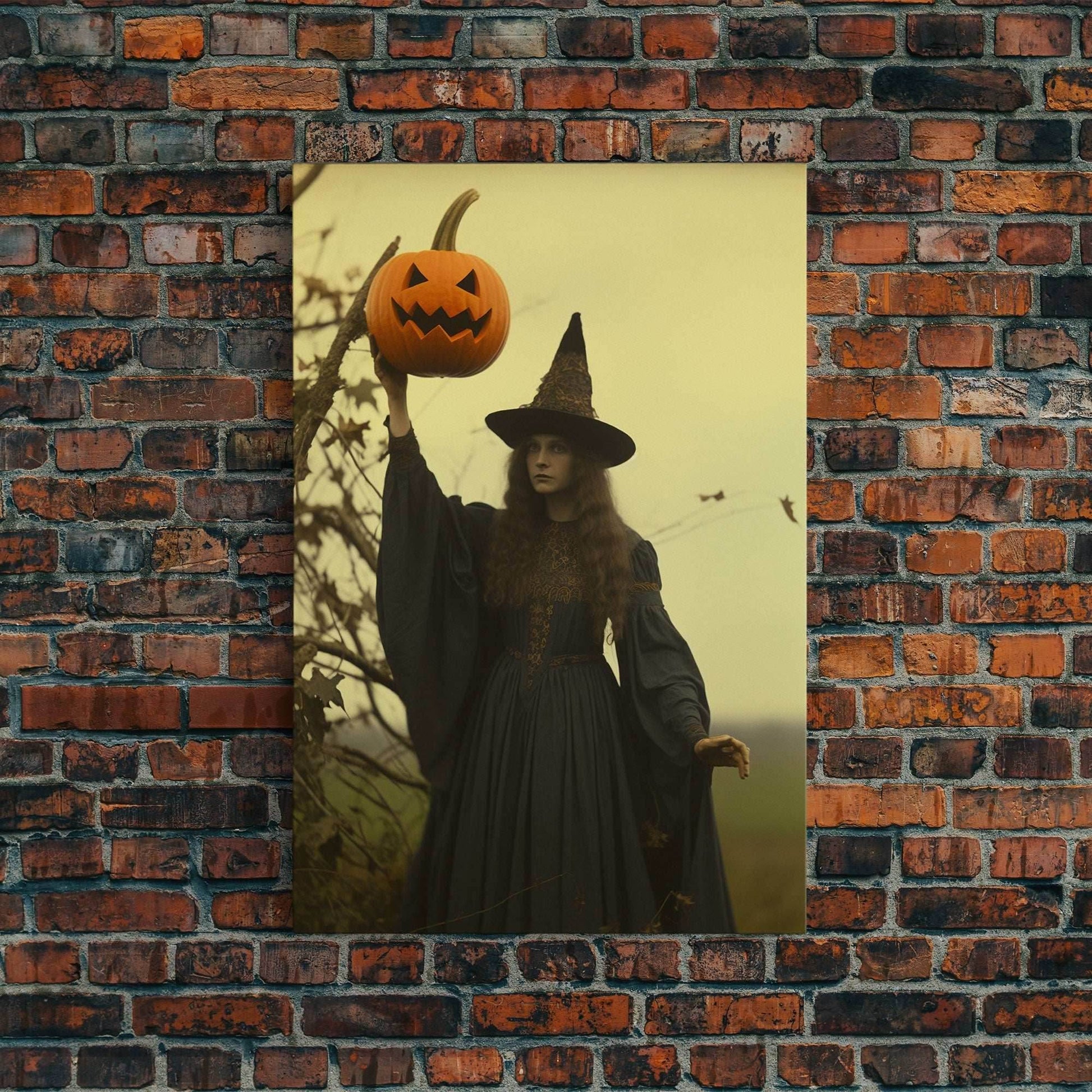 Witch Art Print, Occult Art, Dark Wall Art, Dark Fantasy, Witch Halloween, Canvas Print, Wall Art, Vertical Print, Home Decor, Wall Decor - 8x12 Inches / Gallery Wrap Canvas - Ready To Hang