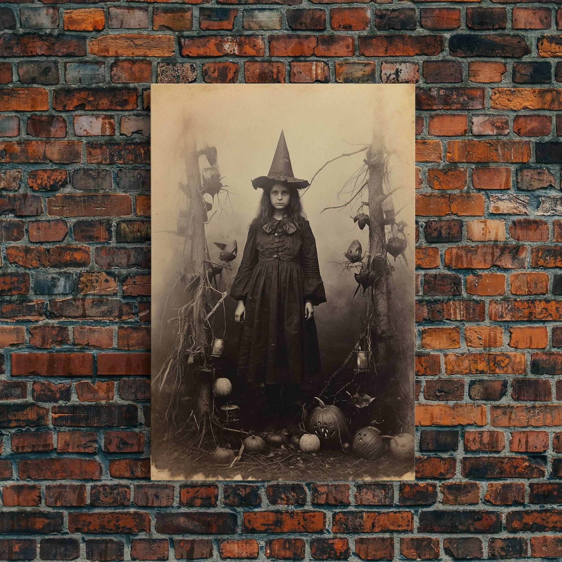 Witchy Wall Art, Moody Wall Art, Gothic Wall Art, Dark Fantasy, Horror Art, Canvas Print, Wall Art, Vertical Print, Home Decor, Wall Decor - 8x12 Inches / Gallery Wrap Canvas - Ready To Hang