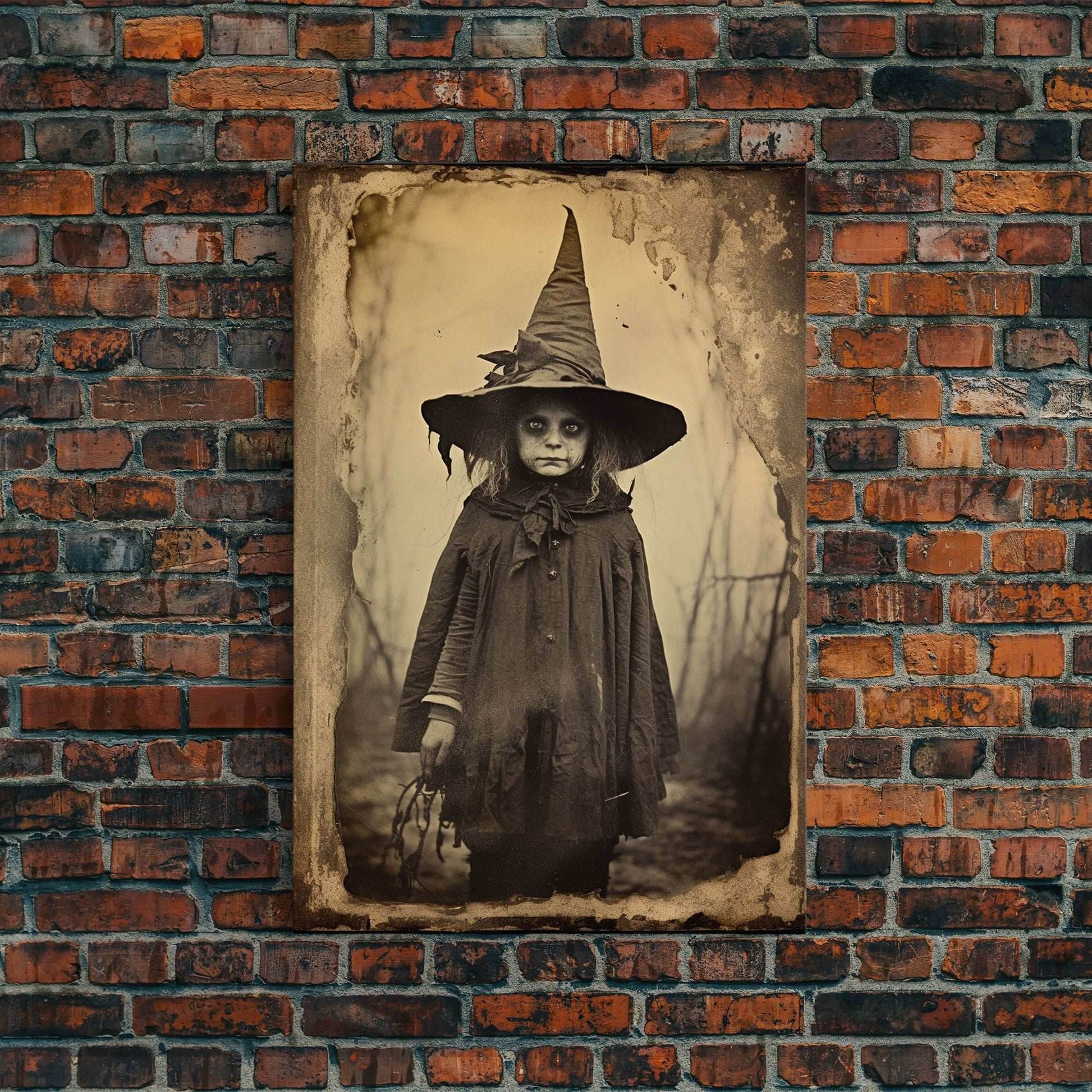 Witch Wall Decor, Dark Fantasy, Halloween Wall Art, Horror Decor, Spooky Art, Canvas Print, Wall Art, Vertical Print, Home Decor, Wall Decor - 8x12 Inches / Gallery Wrap Canvas - Ready To Hang
