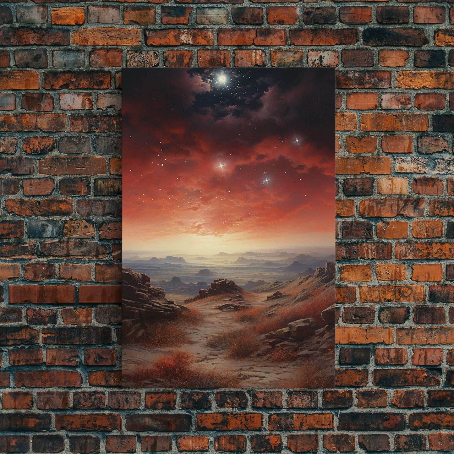 Sci Fi Wall Art, Fantasy Artwork, Space Wall Art, Tiny House Decor, Canvas Print, Wall Art, Vertical Art, Moving Gift, Game Room Decor - 8x12 Inches / Gallery Wrap Canvas - Ready To Hang