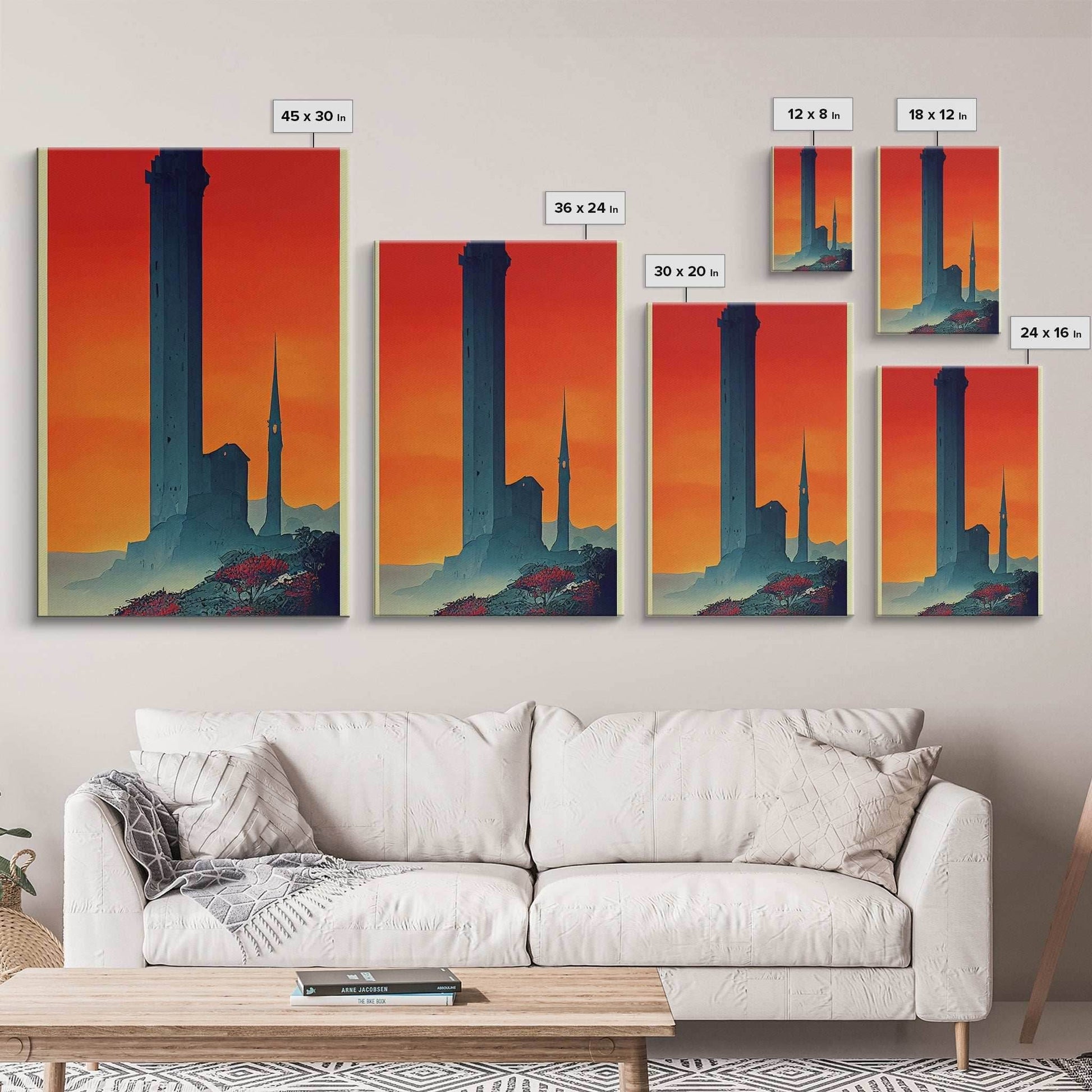 The Dark Tower, Fantasy RPG Concept Art, Wall art, framed canvas print, framed painting - 8x12 Inches / Gallery Wrap Canvas - Ready To Hang