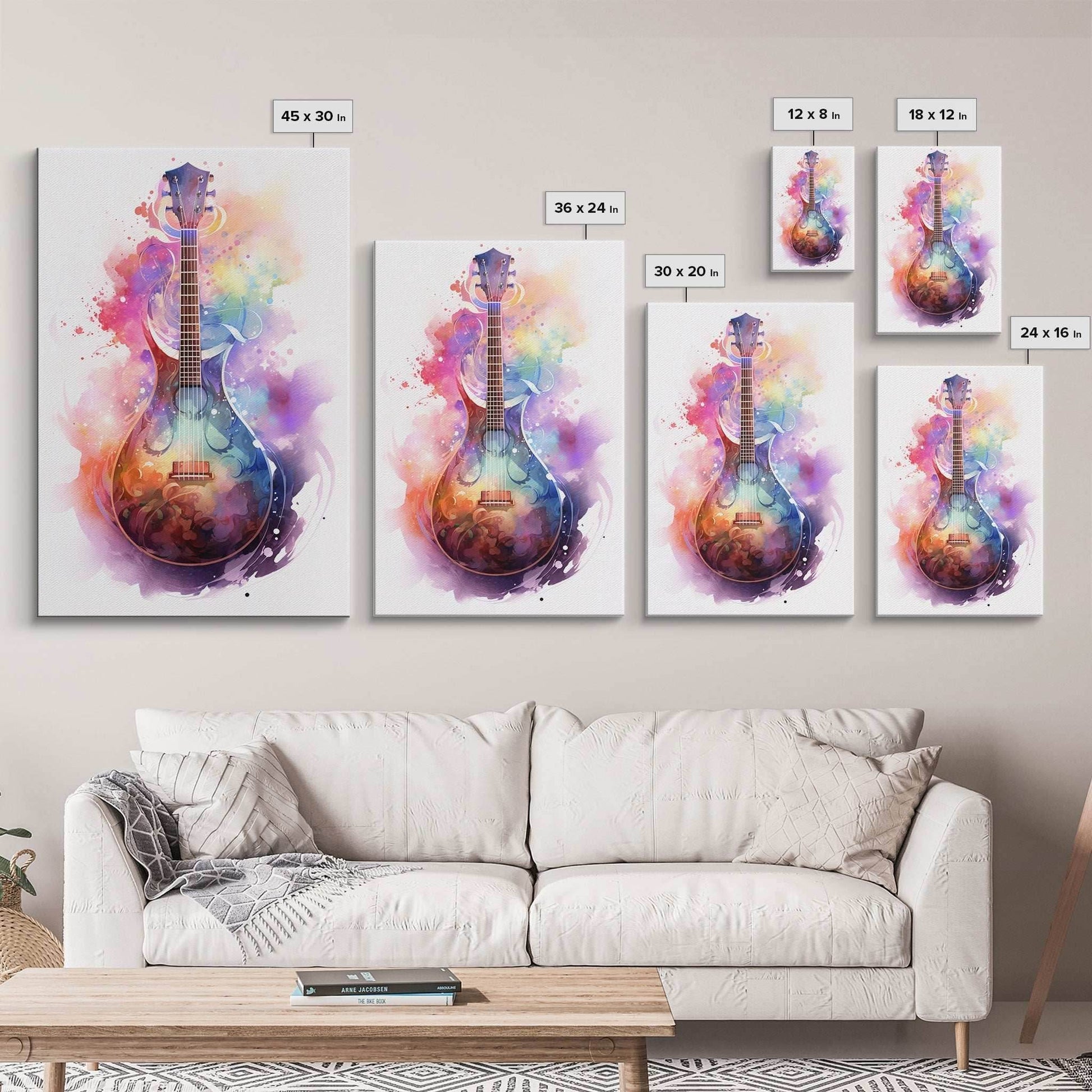 Lute Art, Stringed Instrument Print, Framed Canvas Art, Fantasy Decor, Art / Gift For The Bard Player - 8x12 Inches / Gallery Wrap Canvas - Ready To Hang