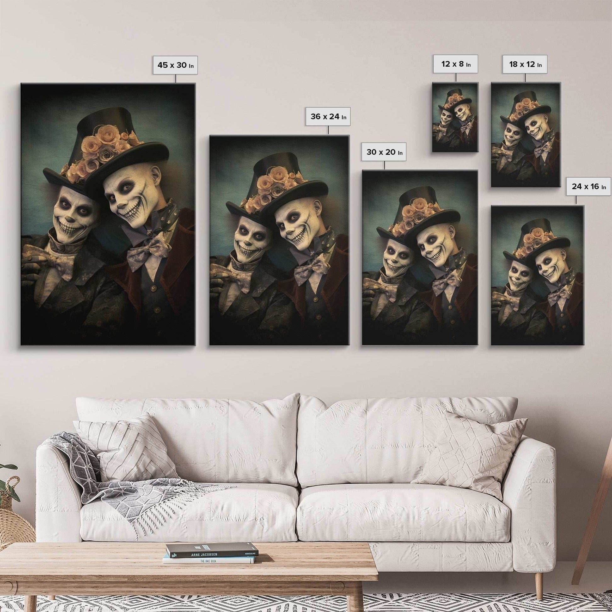 Dark Fantasy, Goth Wall Art, Gothic Wall Decor, Spooky Art, Creepy Wall Art, Canvas Print, Wall Art, Vertical Print, Home Decor, Room Decor - 8x12 Inches / Gallery Wrap Canvas - Ready To Hang