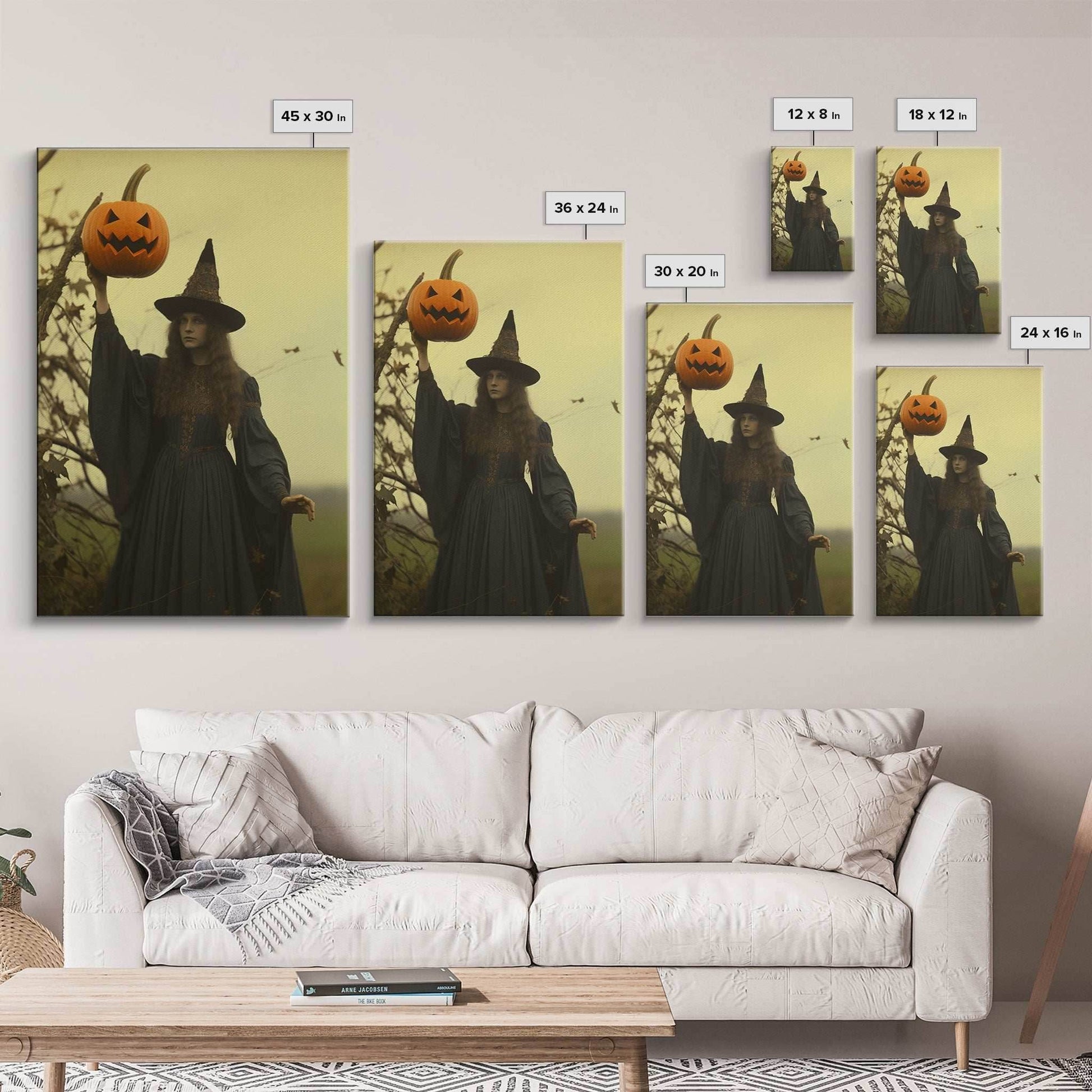 Witch Art Print, Occult Art, Dark Wall Art, Dark Fantasy, Witch Halloween, Canvas Print, Wall Art, Vertical Print, Home Decor, Wall Decor - 8x12 Inches / Gallery Wrap Canvas - Ready To Hang