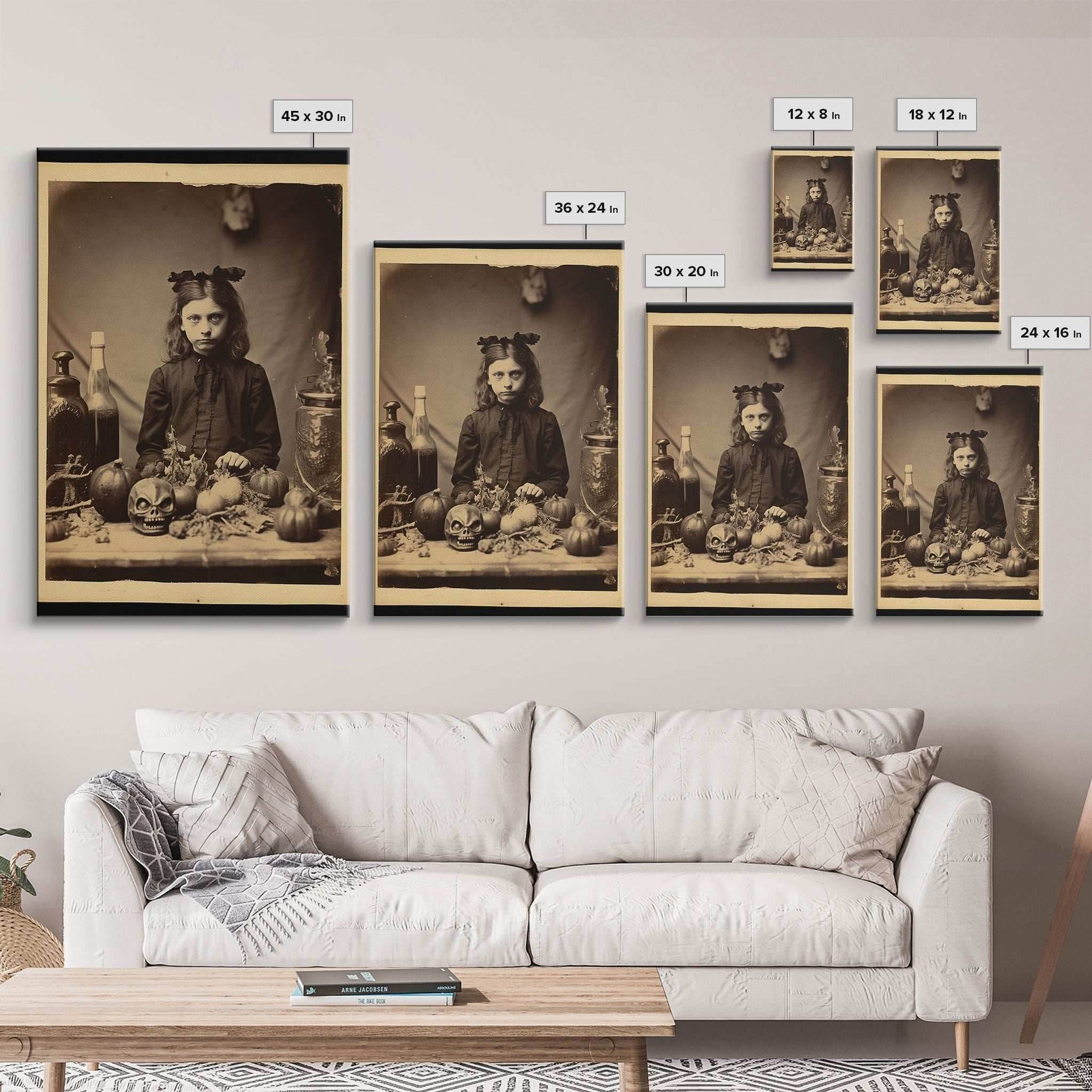 Spooky Room Decor, Gothic Wall Decor, Horror Art, Dark Fantasy, Occult Art, Canvas Print, Wall Art, Vertical Print, Home Decor, Wall Decor - 8x12 Inches / Gallery Wrap Canvas - Ready To Hang