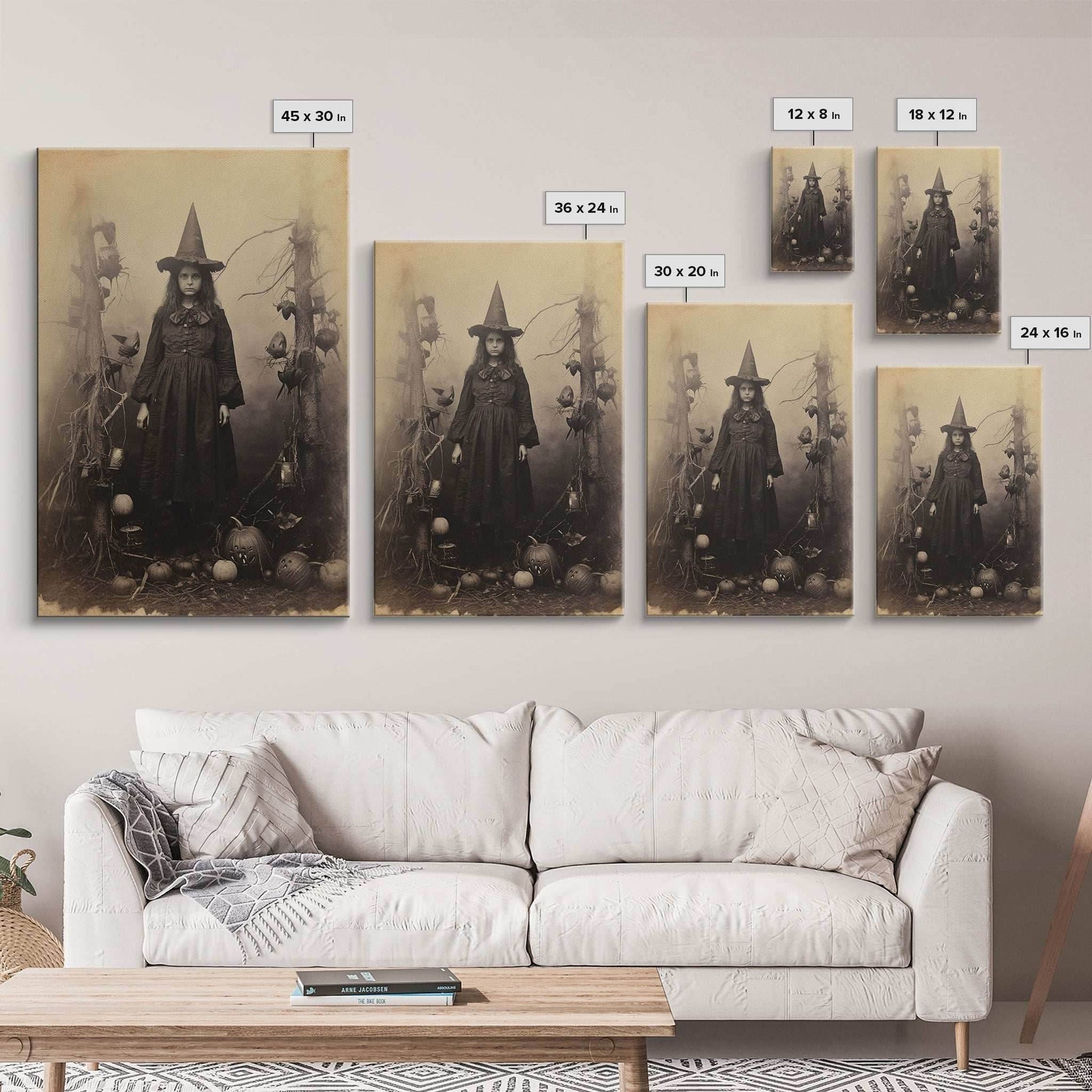 Witchy Wall Art, Moody Wall Art, Gothic Wall Art, Dark Fantasy, Horror Art, Canvas Print, Wall Art, Vertical Print, Home Decor, Wall Decor - 8x12 Inches / Gallery Wrap Canvas - Ready To Hang