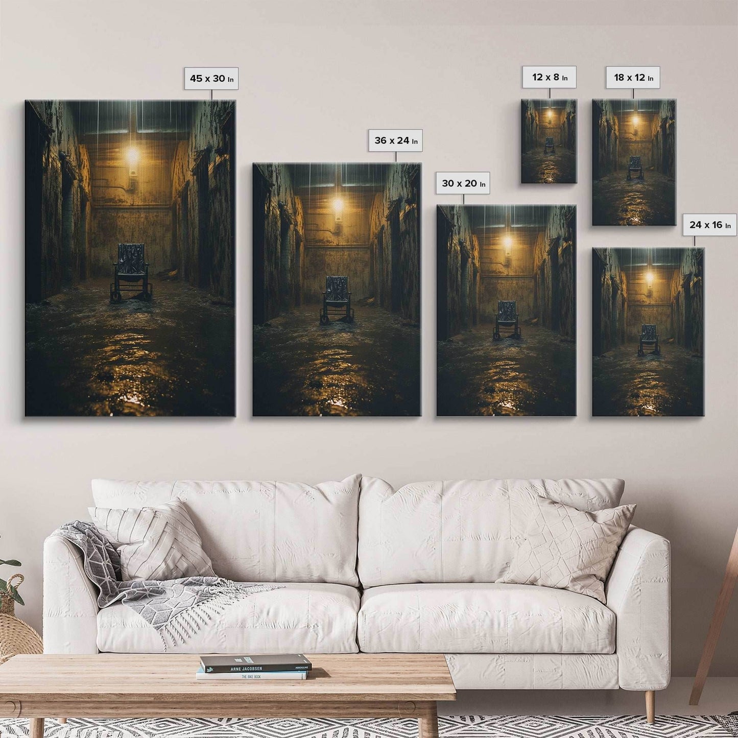 Creepy Wall Decor, Spooky Room Decor, Canvas Print, Wall Hanging, Portrait Art, Halloween Wall Decor, Dark Fantasy, Dark Wall Art - 8x12 Inches / Gallery Wrap Canvas - Ready To Hang