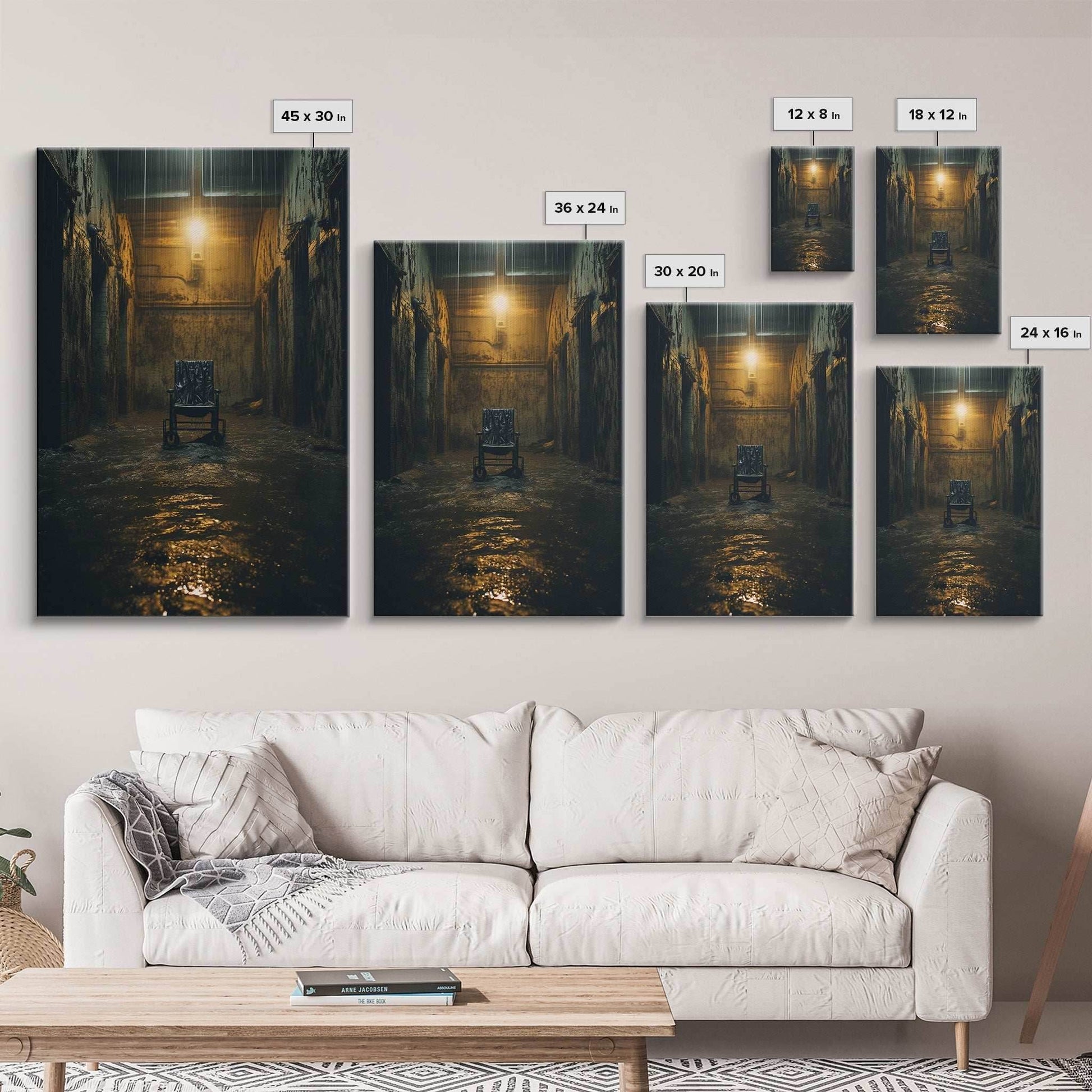 Creepy Wall Decor, Spooky Room Decor, Canvas Print, Wall Hanging, Portrait Art, Halloween Wall Decor, Dark Fantasy, Dark Wall Art - 8x12 Inches / Gallery Wrap Canvas - Ready To Hang