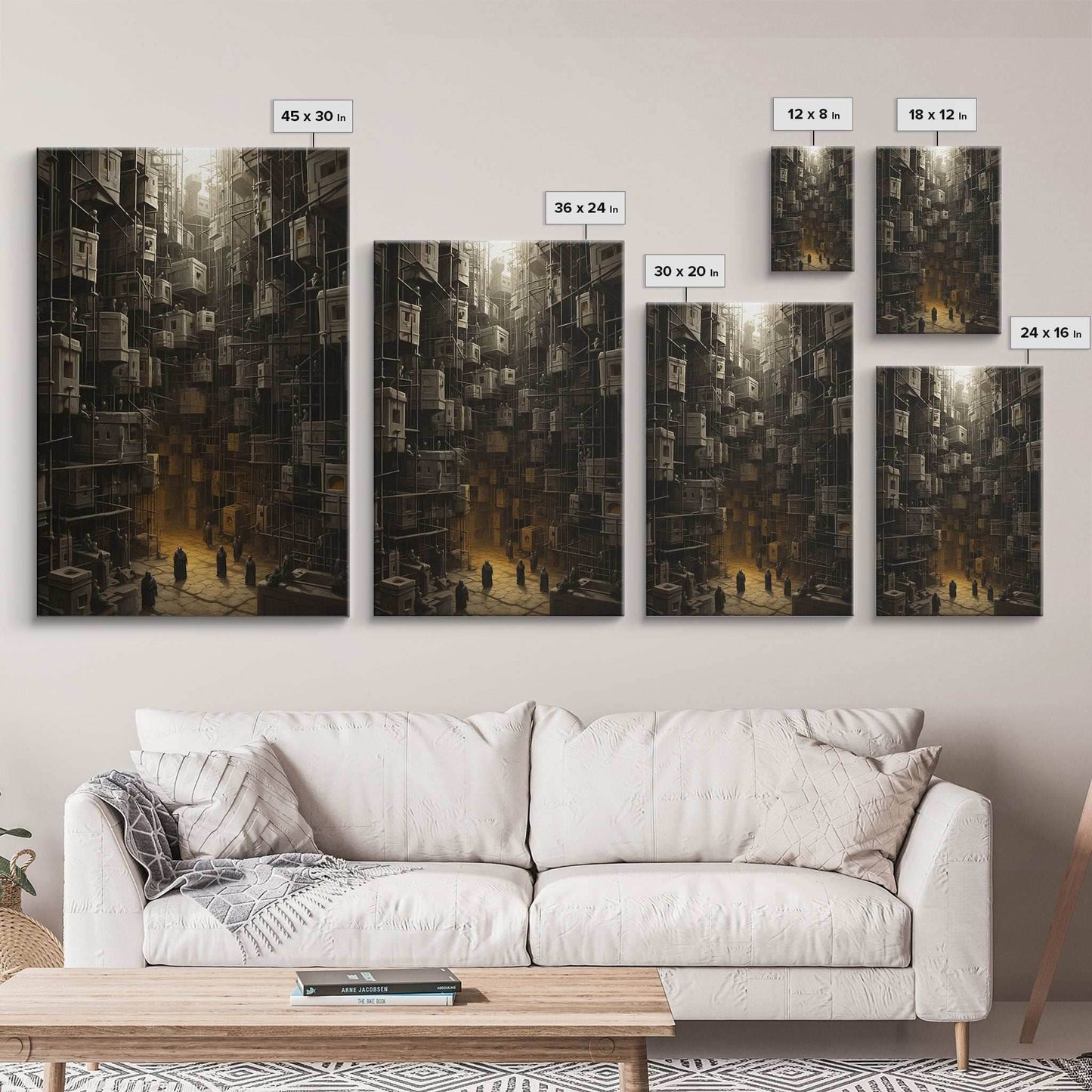 Creepy Wall Decor, Dark Art Print, Canvas Print, Wall Hanging, Portrait Art, Spooky Room Decor, Dark Fantasy Art, Fantasy Artwork, RV Decor - 8x12 Inches / Gallery Wrap Canvas - Ready To Hang