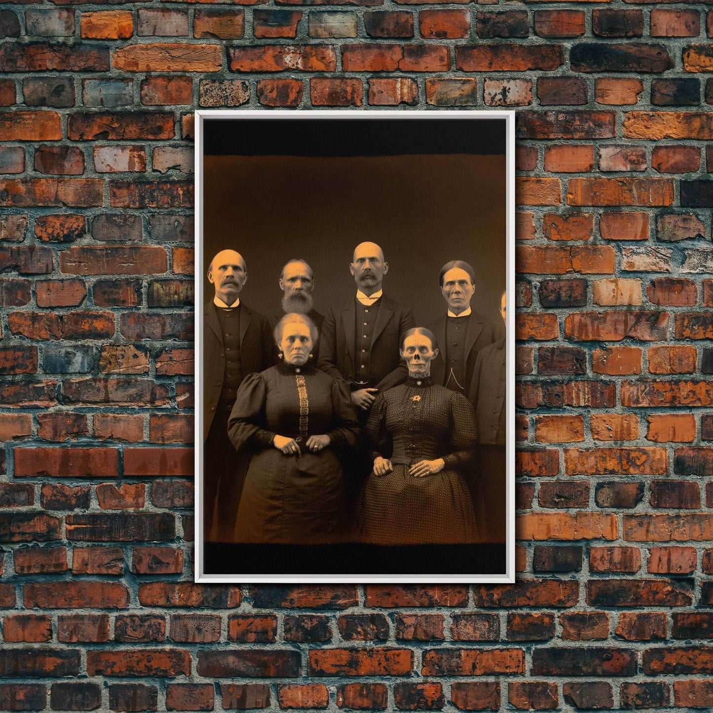 Halloween Wall Art, Spooky Room Decor, Horror Decor, Creepy Art, Ghost Art, Dark Fantasy, Canvas Print, Wall Art, Vertical Print, Room Decor - 8x12 Inches / White Frame