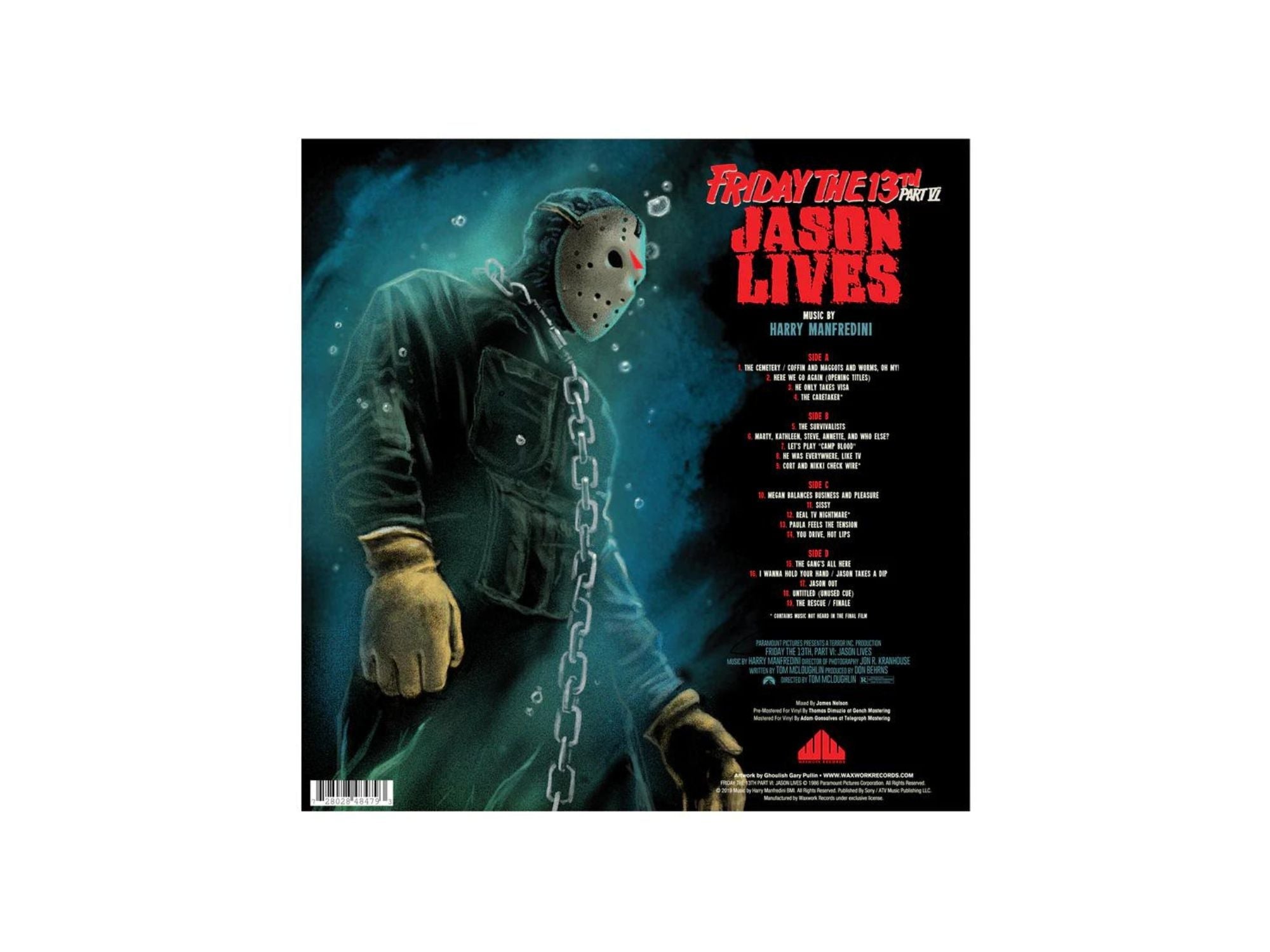 Friday the 13th Part VI: Jason Lives - Soundtrack (180 Gram "Jason Voorhees, Blood, and Paintball" Splatter Colored 2x Vinyl)