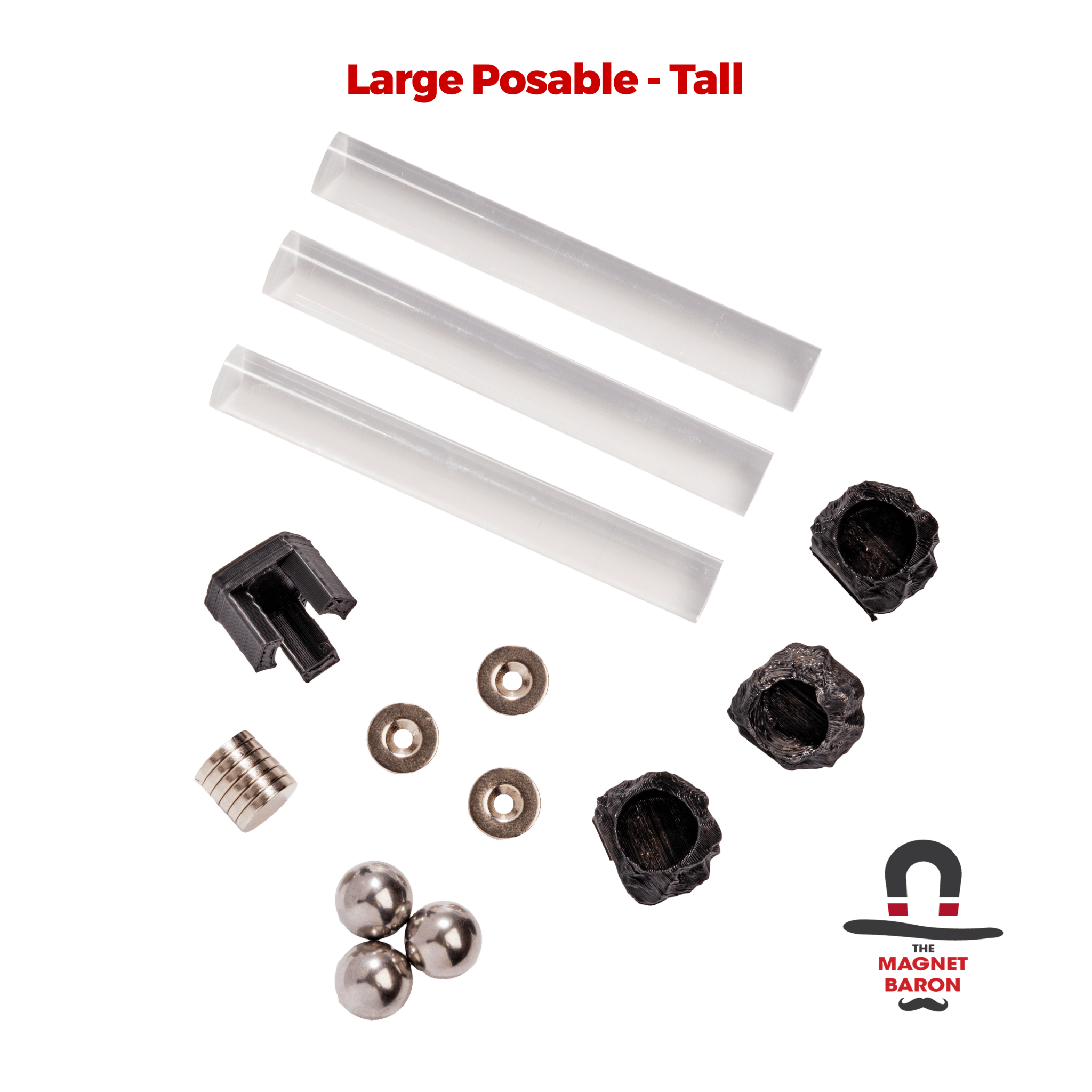 3 Sets Large Posable Magnetic Flight Stands