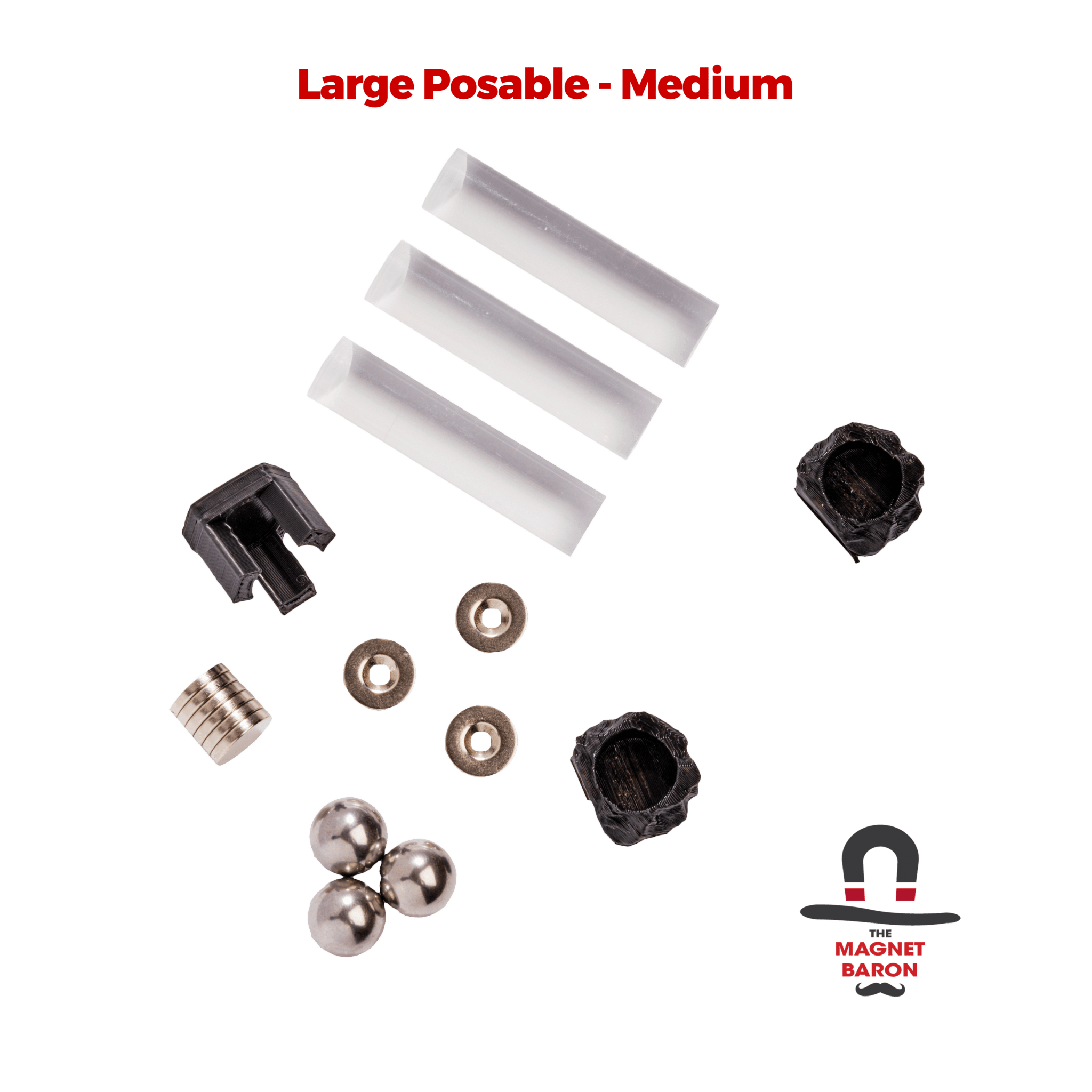 3 Sets Large Posable Magnetic Flight Stands