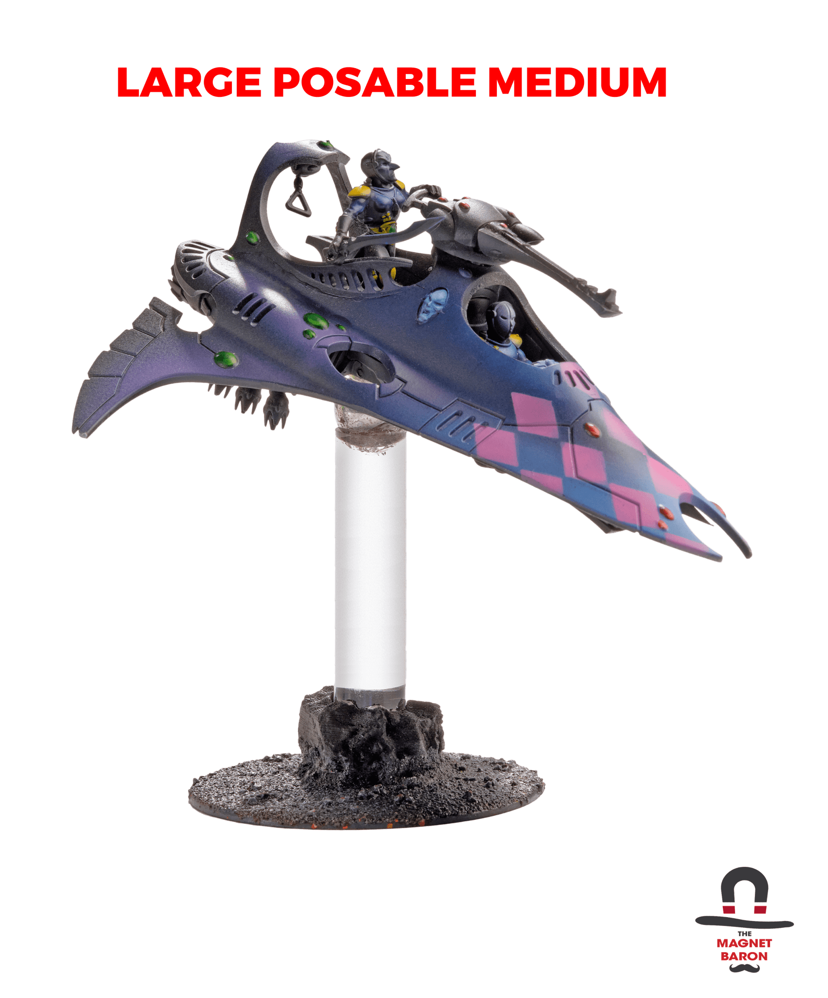 3 Sets Large Posable Magnetic Flight Stands