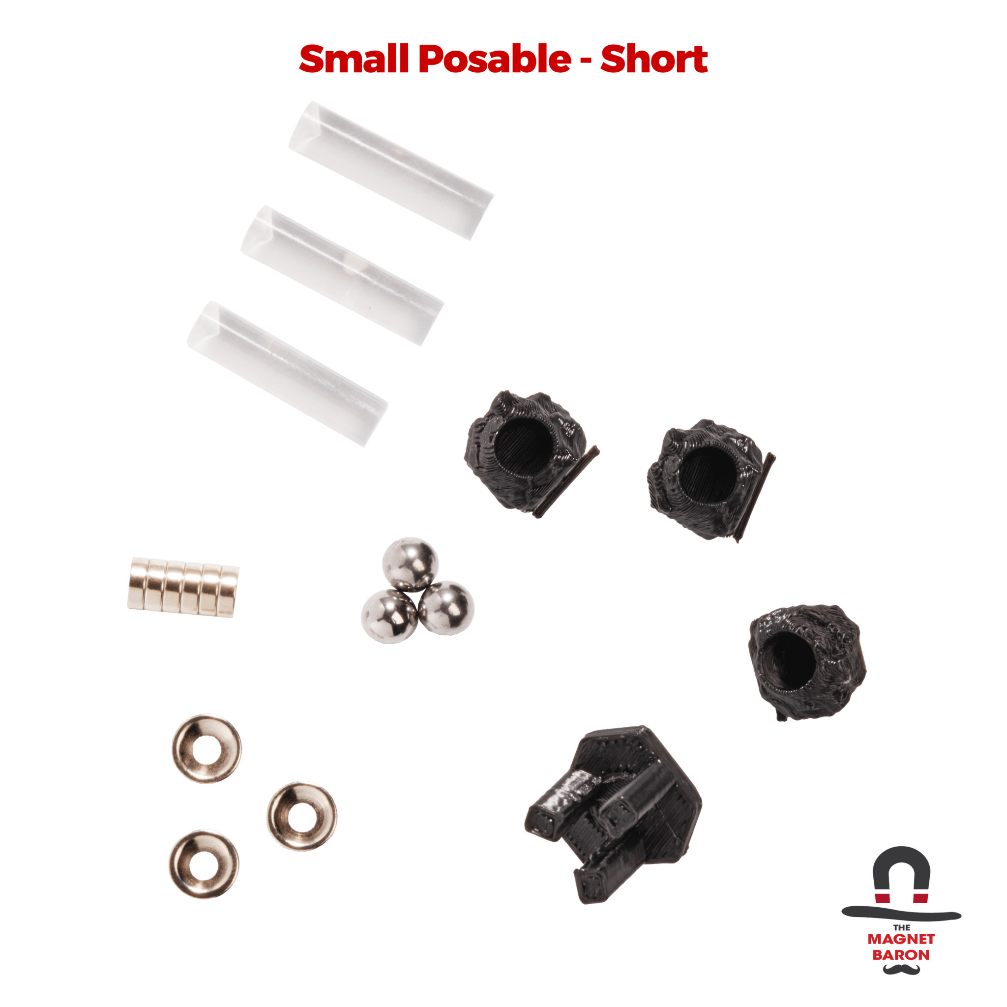 3 Sets Small Posable Magnetic Flight Stands